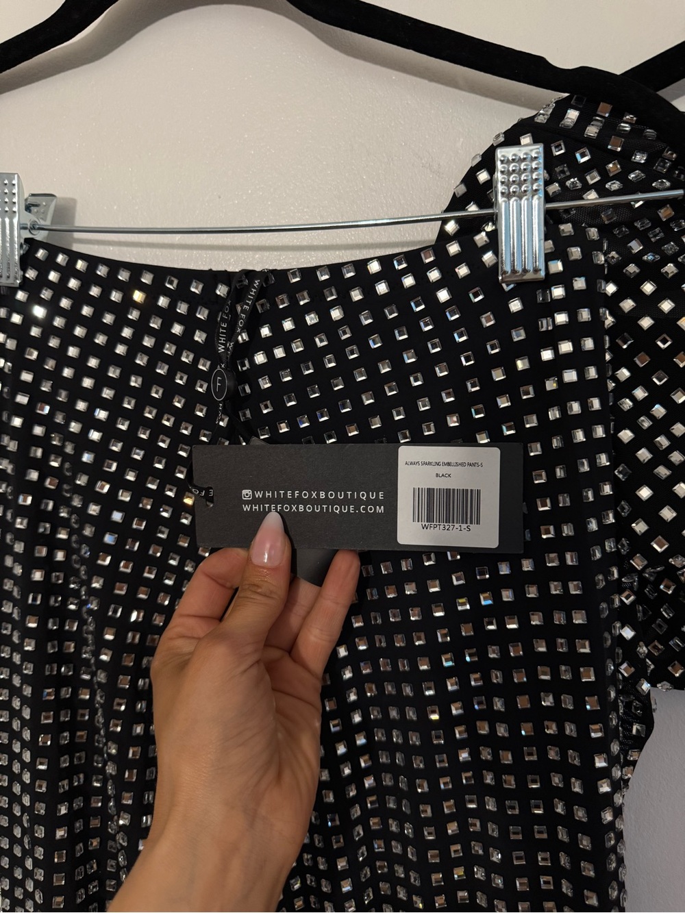 BNWT White Fox Boutique Black Embellished Two-Piece Set - Picture 8 of 8